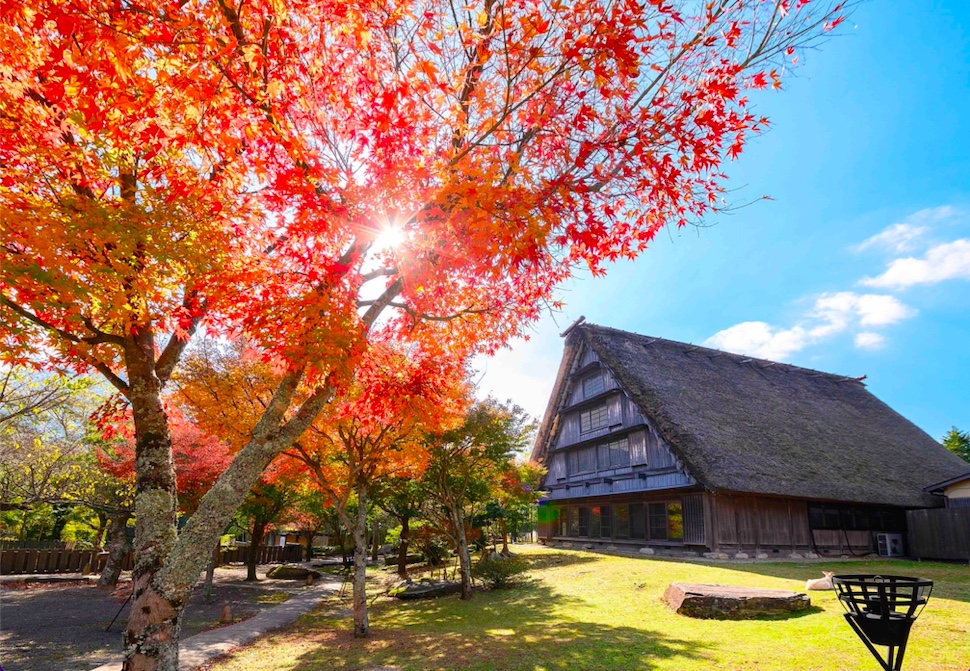 塚原高原山荘四季庵秋の外観